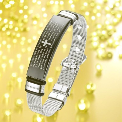 Jewelgenics Stainless Steel Sterling Silver Bracelet