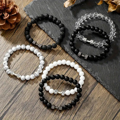 SBSONSCREATION Alloy Beads Bracelet(Pack of 6)