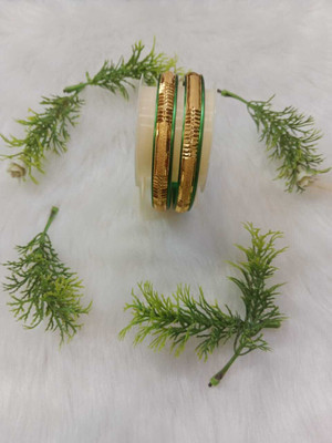 dharti Crystal Crystal Gold-plated Bangle Set(Pack of 2)