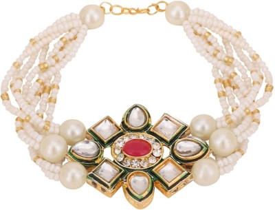 CHARMING JEWELS Brass Pearl Gold-plated Bracelet