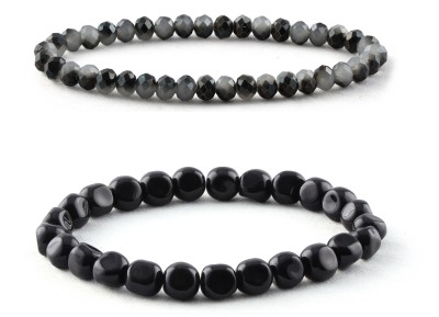 JFL Jewellery for Less Glass Crystal Bracelet Set(Pack of 2)