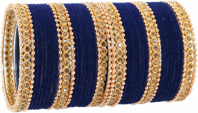 ZULKA Metal Zircon Bangle Set(Pack of 42)