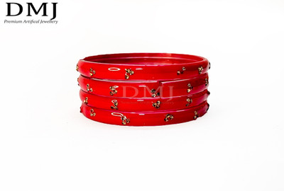 DMJ Glass Bangle Set(Pack of 4)