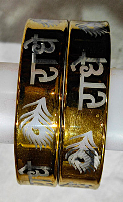 Kundkeshwar Glass Gold-plated Bangle Set(Pack of 2)