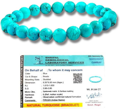 VIBESLE Crystal, Turquoise Beads Charm Bracelet