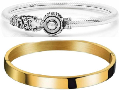 IKONKARR Silver, Sterling Silver, Alloy Bracelet(Pack of 2)