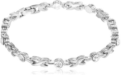 Estele Alloy Crystal Silver Bracelet