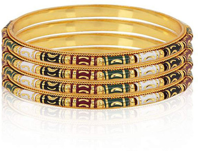 Fashion Fusion Alloy Gold-plated Bangle Set(Pack of 4)