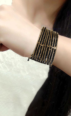 Grace Collection Alloy Beads Silver Bracelet