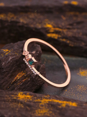 YELLOW CHIMES Alloy Crystal Gold-plated Bangle