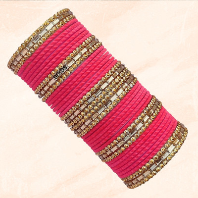 LYBASHINE Glass Cubic Zirconia Gold-plated Bangle Set