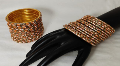 HouseOfCommon Alloy Gold-plated Bangle Set(Pack of 24)