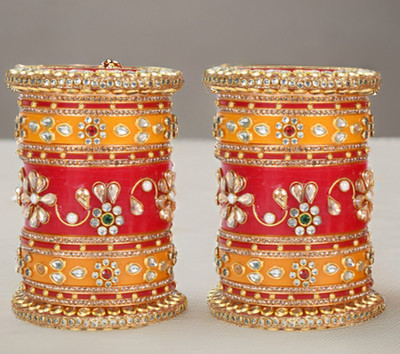 Suhag Chura Plastic Bangle(Pack of 34)
