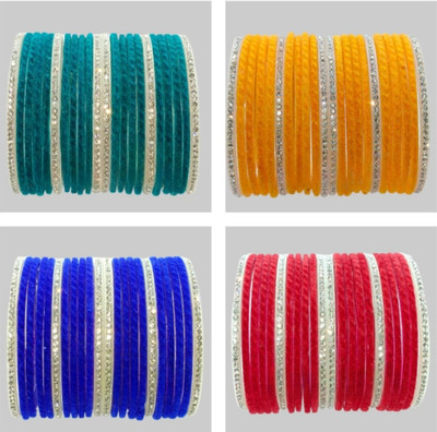GoVika Glass Bangle Set(Pack of 4)