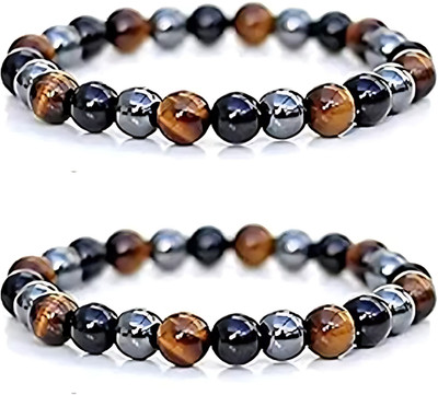 Agatesvibe Stone Beads, Tourmaline, Quartz Bracelet(Pack of 2)
