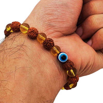 Regga Real Store Stone, Rudraksha Charm Bracelet