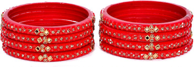 ishika Glass Pearl Bangle Set(Pack of 2)