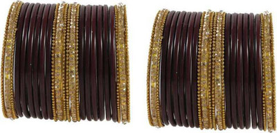 Suhagan Glass Zircon Bangle Set(Pack of 48)