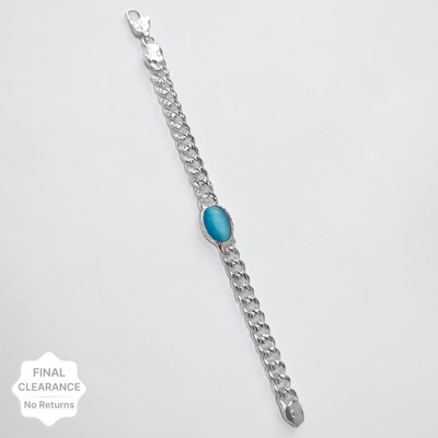 VIANSH Brass Crystal Silver Coated Bracelet