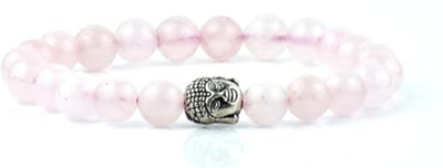 VIBESLE Stone, Rose Quartz Beads, Crystal Charm Bracelet
