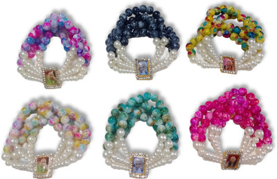 GURU JI CREATION Mother of Pearl, Citrine Bracelet(Pack of 6)
