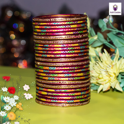 Anshi Creations Lac Bangle Set(Pack of 10)