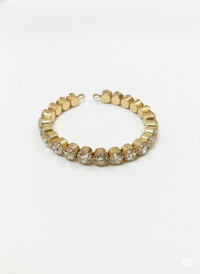 Vaibhavi Creations Alloy Cubic Zirconia Rhodium Ring Bracelet