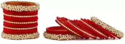 Rajwadi Alloy Pearl Bangle Set(Pack of 42)