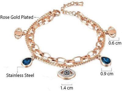 Gleve Brass Crystal Gold-plated Bracelet
