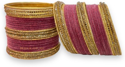 priya kangan Metal Zircon Bangle Set(Pack of 10)