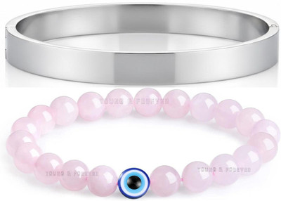 IKONKARR Crystal, Stainless Steel Bracelet(Pack of 2)