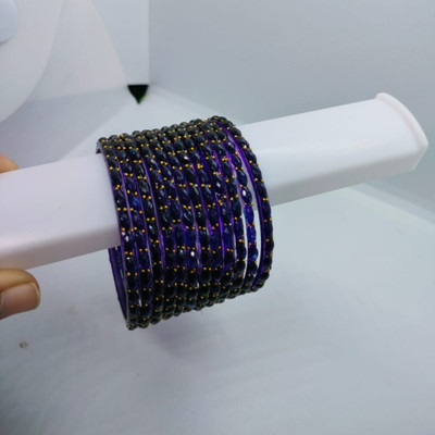 sashhandmade Glass Bangle Set(Pack of 12)