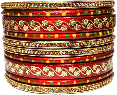 Anshi Creations Lac Bangle Set(Pack of 10)