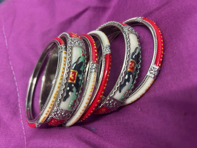 HAIDERALI Copper Silver Bangle Set