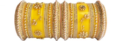 Nexteesh Plastic Beads, Zircon Gold-plated Chudas(Pack of 14)