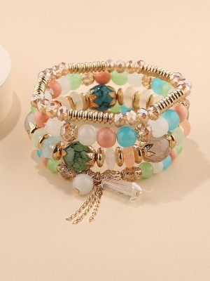 Kairangi Metal Beads Bracelet Set(Pack of 4)