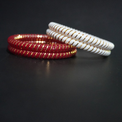 AALOKI Plastic Gold-plated Shakha Pola(Pack of 4)