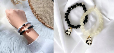 P R Production Brass Charm Bracelet(Pack of 2)