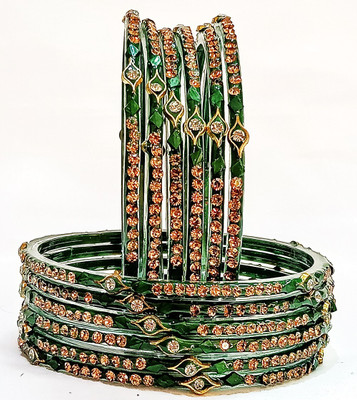 LYBASHINE Glass Cubic Zirconia Gold-plated Bangle Set