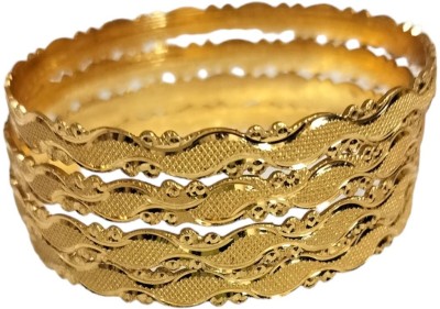 SGN FASHION Brass Gold-plated Bangle Set(Pack of 4)