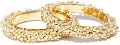 Ha Meem Alloy Gold-plated Bangle Set(Pack of 2)