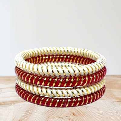 DnS Plastic Gold-plated Bangle Set(Pack of 4)