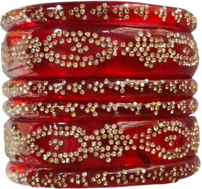 shri GBS Glass Zircon Bangle Set(Pack of 6)