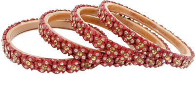 Garnet Gems Plastic Zircon Kada(Pack of 4)