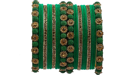 ZINEKA Metal Zircon Gold-plated Bangle Set(Pack of 20)