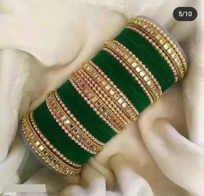 CHURA KING Alloy Zircon Bangle Set(Pack of 42)