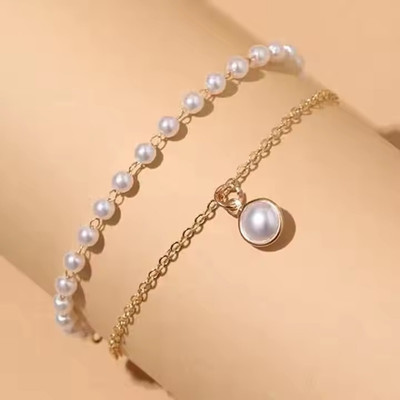 JRISSY Stone Silver Charm Bracelet