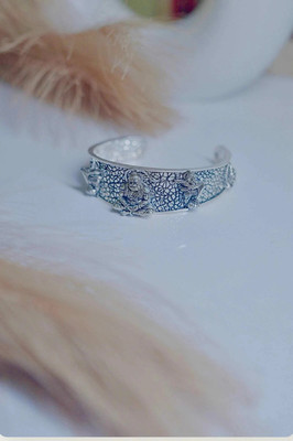 RV jewels Oxidised Silver Silver Coated Kada