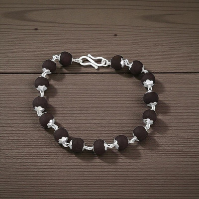 GlanzReich Brass Silver Coated Bracelet