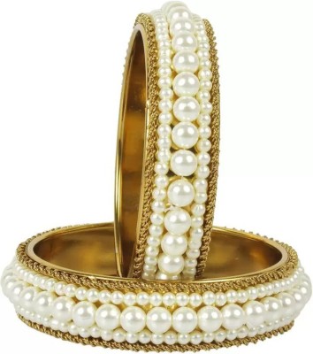 Bfashion Alloy Pearl Gold-plated Kada(Pack of 2)